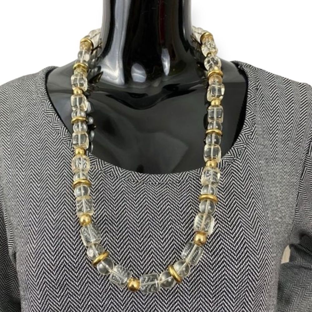 80s Vintage Trifari Lucite Beaded Necklace
